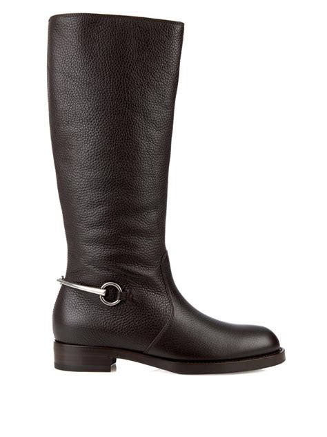 brown gucci riding boots|high heel gucci boots women.